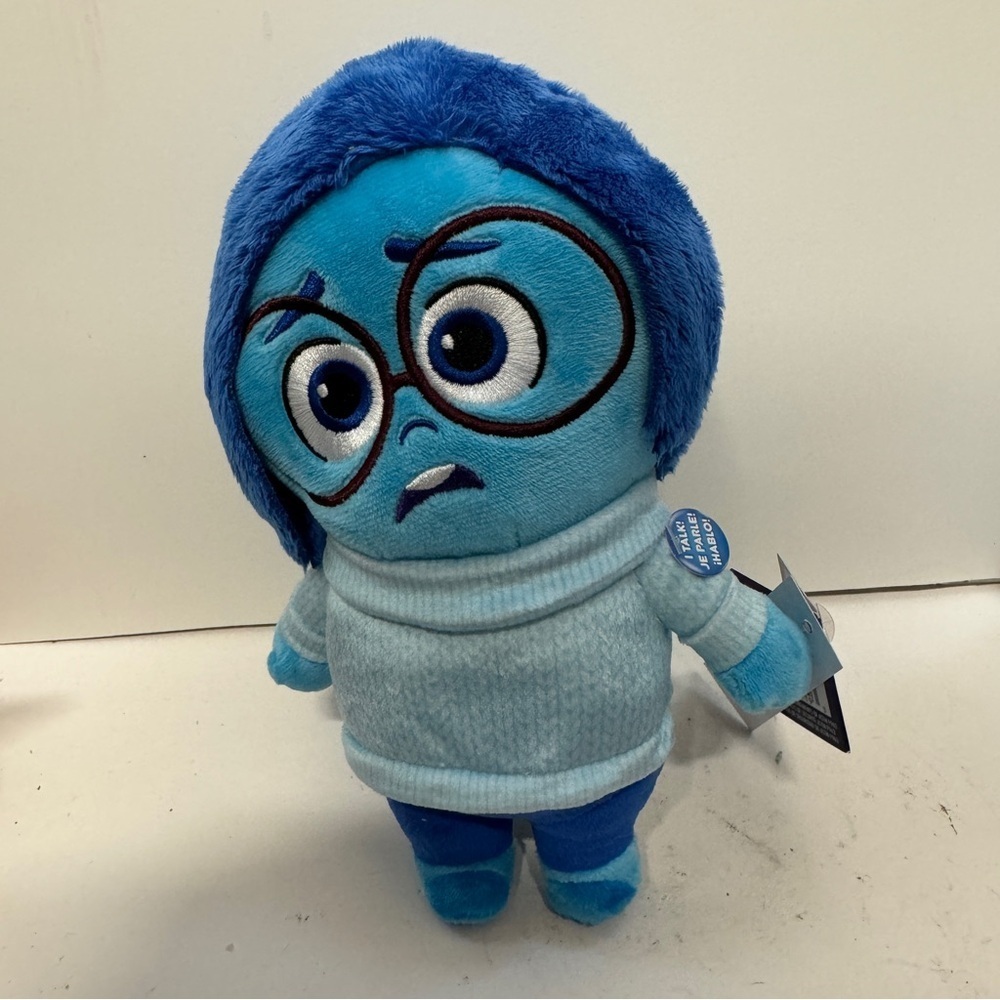 Disney Parks Inside Out 2 Sadness Crying Plush NWT 2024 Talking